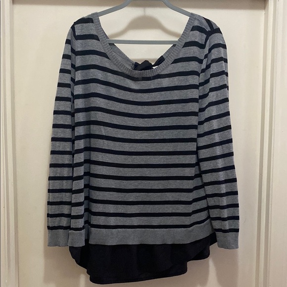 torrid Sweaters - Torrid Striped Gray and Black Sweater